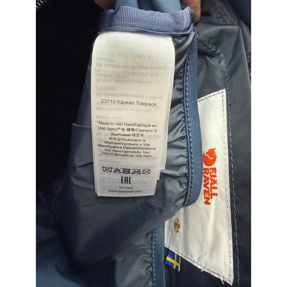 Fjallraven Kanken Totepack Women OS Navy Blue Convertible Backpack Tote 23710